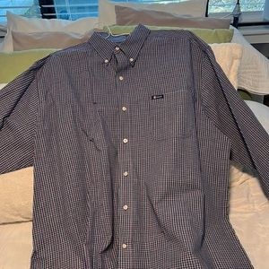 Ralph Lauren Chaps long sleeve shirt. Blue, white and red checked. Size 3XL.